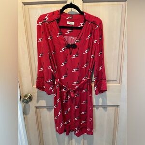 Zadig Voltaire Red Dress with Guitar Print